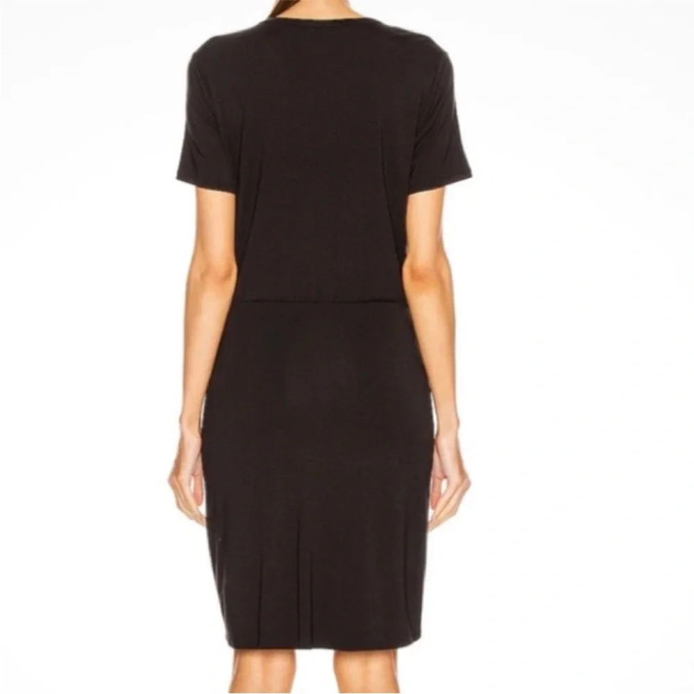EUC Veronica Beard Bernice Tie-Front Jersey Dress Black Size Medium
